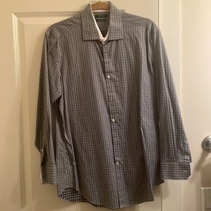 TailorByrd Mens Large Long Sleeve Dress Shirt - Non-Iron Trim Fit